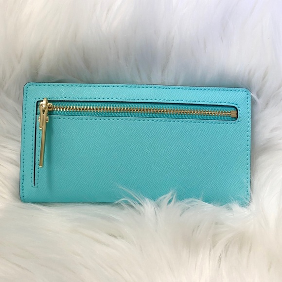 NWT♠️ Kate Spade Atoll Blue Cameron Stacy Wallet - Picture 2 of 7